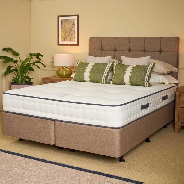 Boutique Hotel Collection  BOUTIQUE WOOL DELUXE semi dressed angled Grace HB Slim base in Panaz Highland Dove